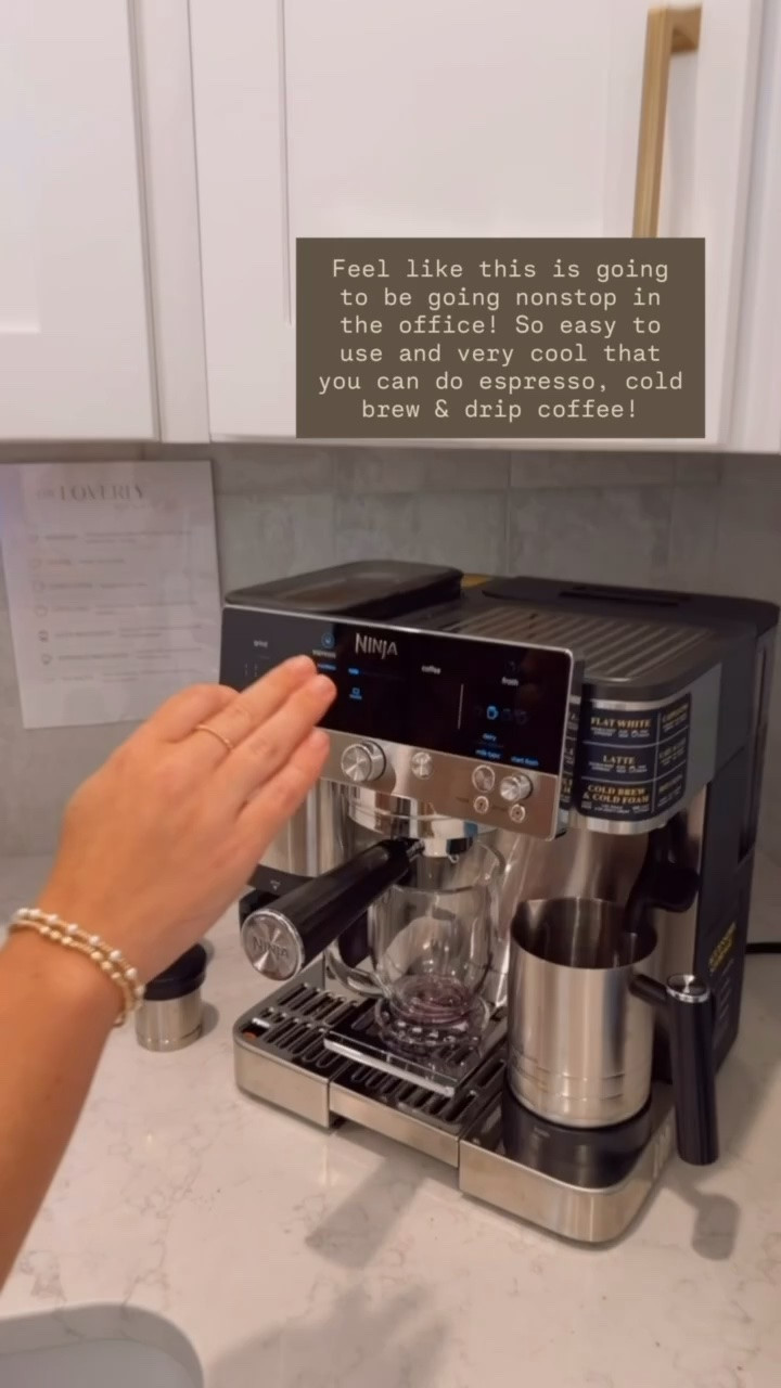 @NinjaKitchen #NinjaPartner #NinjaLuxeCafe This has quickly become an office staple! ☕️ Love how easy it is to make everything from espresso to cold brew right at home. Currently 17% off for $499!


Loverly Grey, Ninja Kitchen, Ninja Luxe Café, espresso machine, coffee maker, cold brew maker, at home coffee, coffee station, kitchen finds