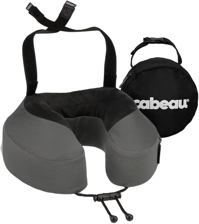 Cabeau Evolution S3 Travel Neck Pillow Memory Foam Neck Support, Adjustable Clasp, and Seat Strap... | Amazon (US)