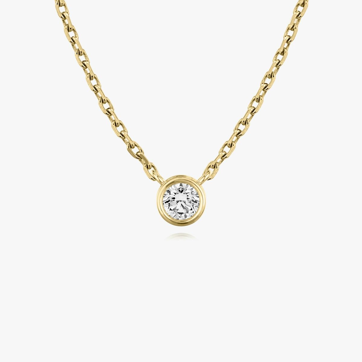 Bezel Solitaire Necklace | Vrai and Oro