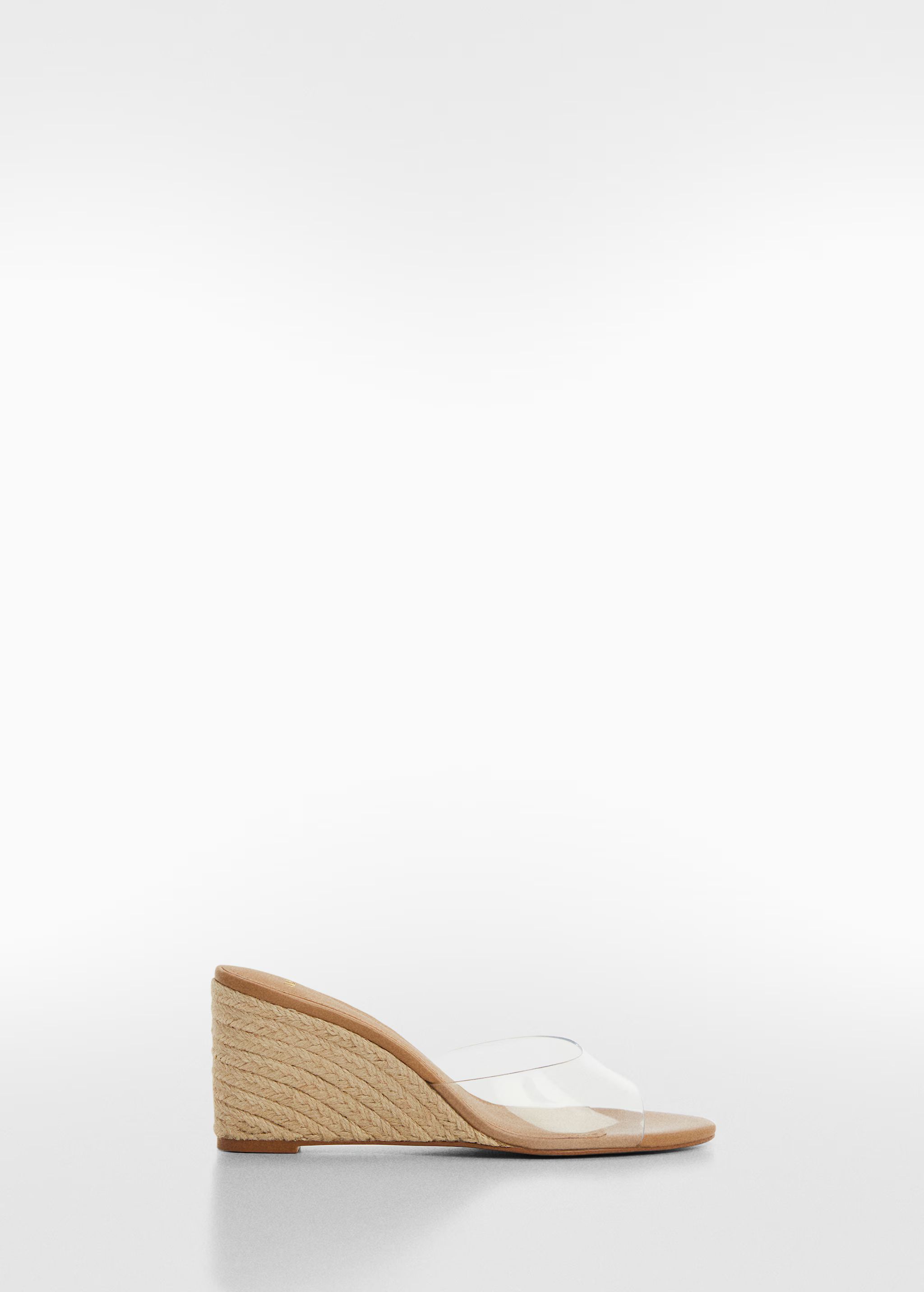 Vinyl wedge sandals - Woman | MANGO USA | MANGO (US)