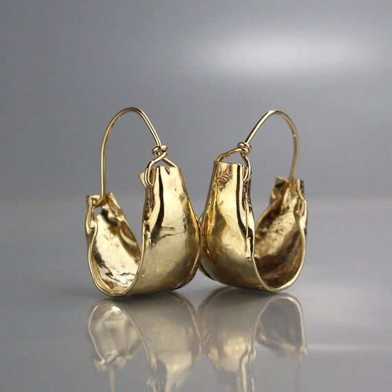 Gold Filled Hoop Earrings, Boho Hoops, Statement Hoops, Statement Earrings, Boho Chic, Gift for Wome | Etsy (US)