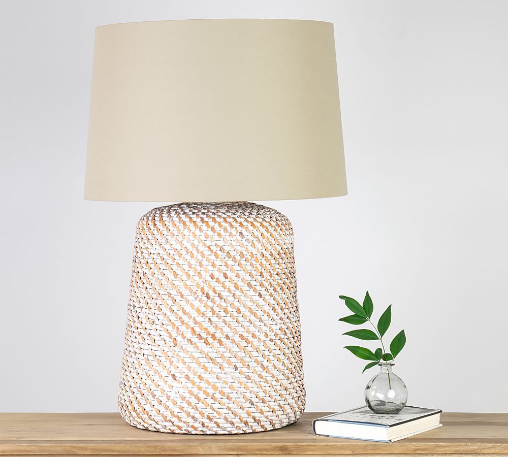 Burnaby Rattan Table Lamp | Pottery Barn (US)