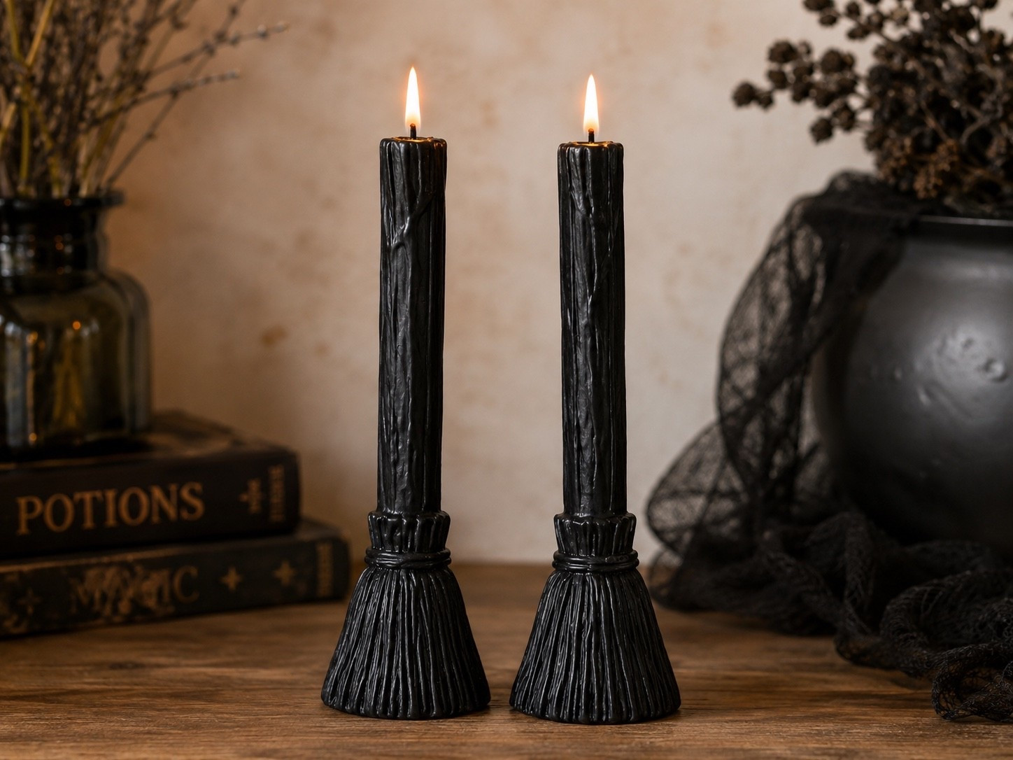 Spooky season details that make the whole space 🖤🧹🎃 These Threshold Witch’s Broom Halloween taper candles are such a cute and unique way to decorate for Halloween! I love the vintage witchy look and how easy they are to style on a Halloween mantel, entryway table, dining table, bookshelf, kitchen shelf, or spooky tablescape. Perfect for anyone who loves cozy Halloween decor, witch decor, gothic Halloween decor, and Target Halloween finds. At just $10 for the set, these are definitely one of my favorite little Halloween home finds this season! 👻🕯️✨

#LTKSeasonal #LTKHome