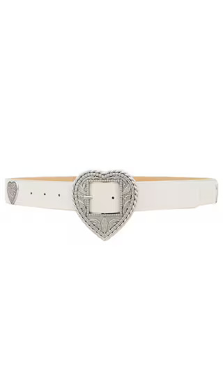 Western Heart Belt in White | Revolve Clothing (Global)