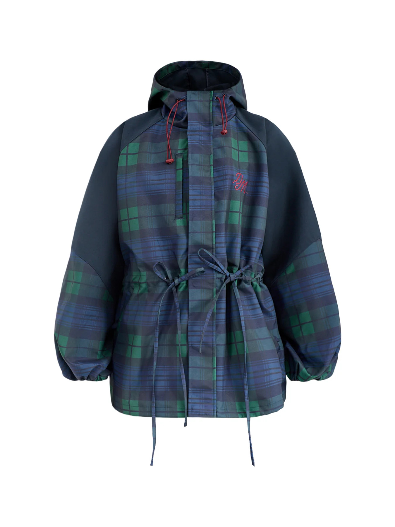 Liu Check Raincoat Navy | Fenwick UK
