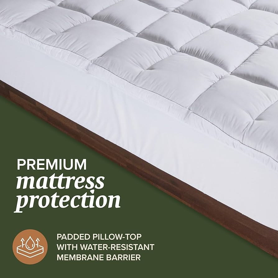 Beckham Hotel Collection King Size Mattress Pad (Extra Padded) & Protector Hybrid - Quilted Pillo... | Amazon (US)