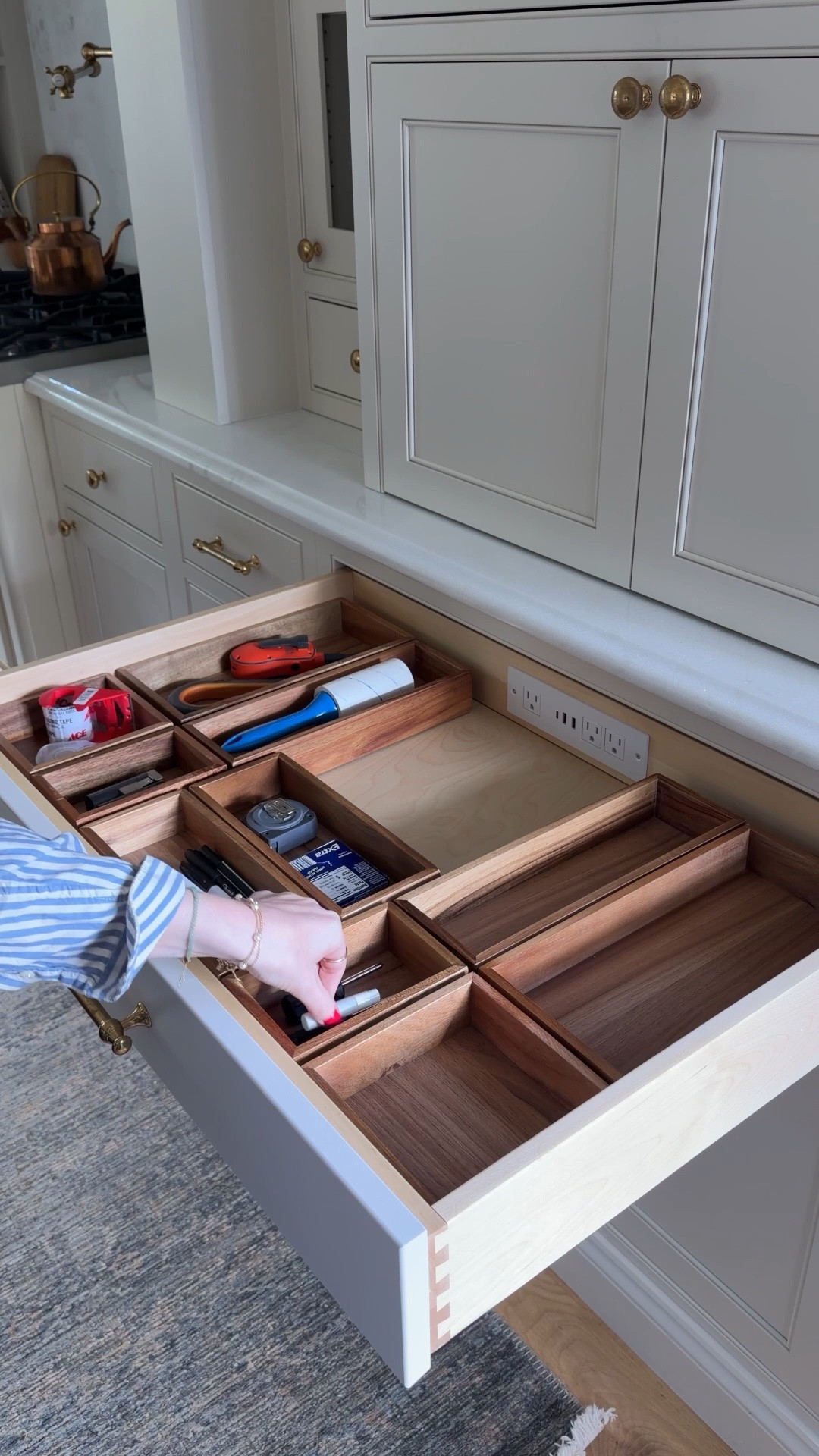 There’s something about an organized drawer in the heart of the home that makes everyday life feel just a little calmer. We reworked ours to keep the essentials within easy reach, while finally making room for our hidden charging station that keeps the counters feeling clean and collected.

These drawer organizers from @neatmethod are as functional as they are beautiful, with endless sizing options to truly customize your space, plus grips underneath so everything actually stays put.

Best part? Their entire site is currently 15% off. Comment SHOP and I’ll send you all the links!