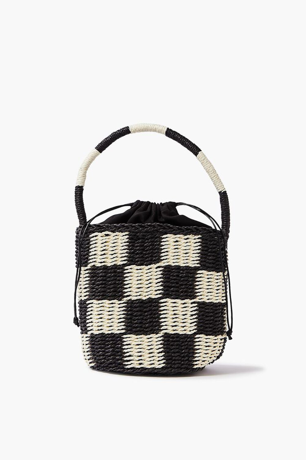 Checkered Straw Tote Bag | Forever 21 (US)
