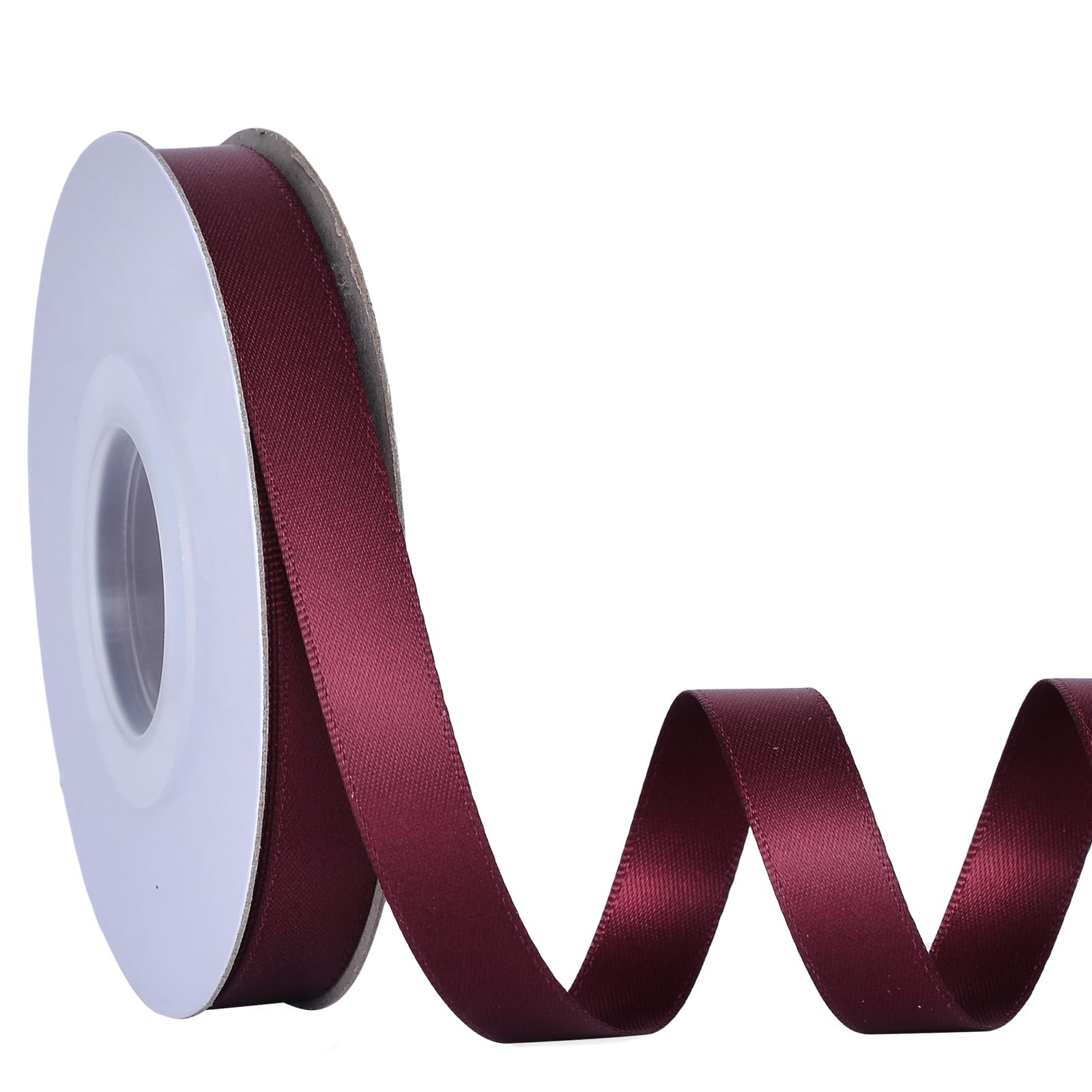 Ribest Burgundy Double Faced Satin Ribbon, 1/2 Inch 25 Yard Continuous Ribbon for Crafts Gift Wra... | Amazon (US)