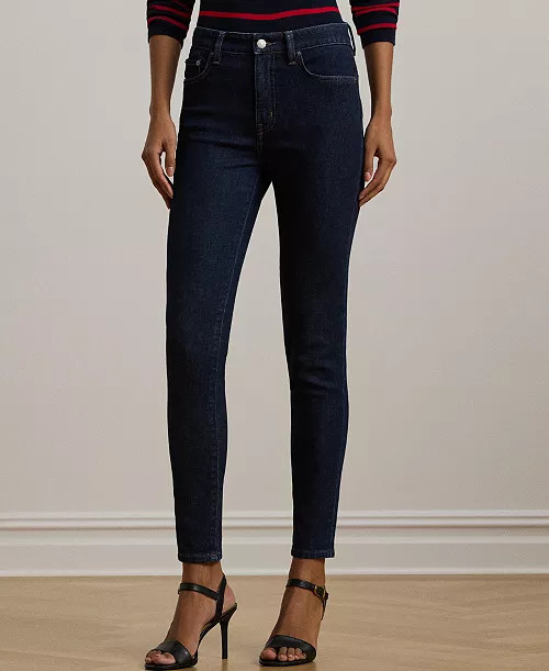 Lauren Ralph Lauren Women's High-Rise Skinny Ankle Jeans - Macy's | Macy's