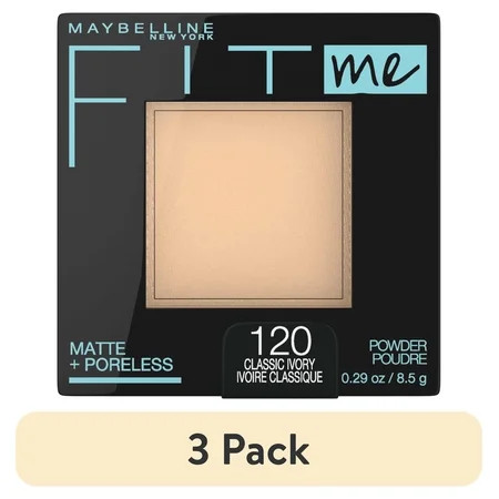 (3 pack) Maybelline Fit Me Matte Poreless Pressed Face Powder Makeup, Classic Ivory, 0.29 oz | Walmart (US)