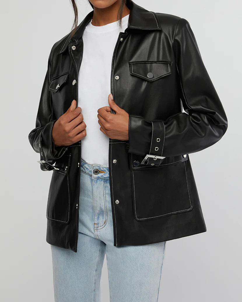 Vegan Leather Western Jacket | We Wore What