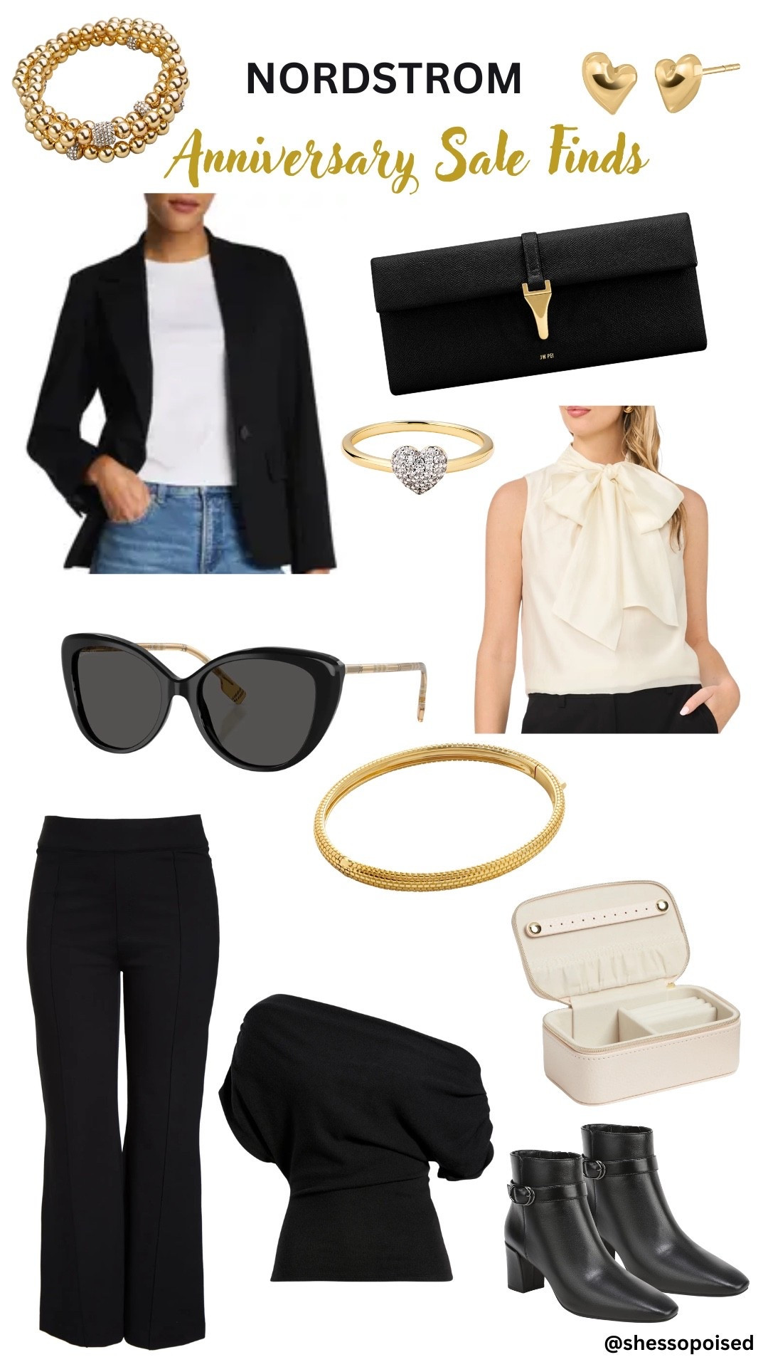 Nordstrom Anniversary sale finds. The ponte blazer and black pants are both SPANX. I love the all the jewelry styles. The travel case is perfect for your neat trip or to use at home.

#LTKSaleAlert