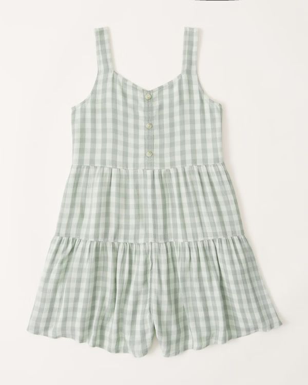 tiered romper | Abercrombie & Fitch (US)