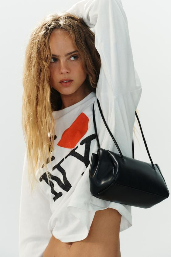 Zara - Elongated Shoulder Bag - White - One Size Only - Woman | Zara US