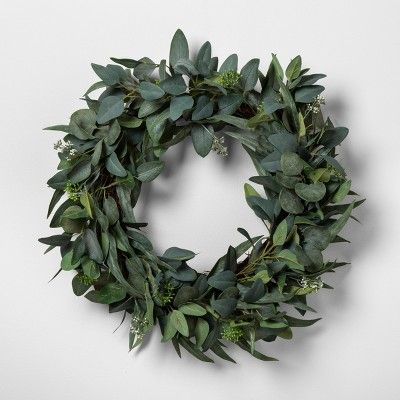 Faux Seeded Eucalyptus Wreath - Hearth & Hand™ with Magnolia | Target