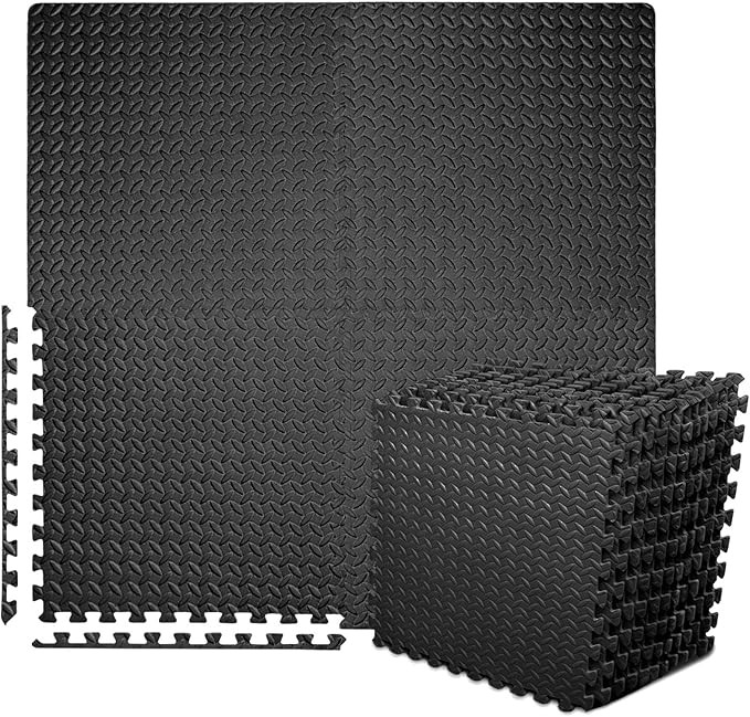 BEAUTYOVO Puzzle Exercise Mat with 12/24 Tiles Interlocking Foam Gym Mats, 24'' x 24'' EVA Foam F... | Amazon (US)