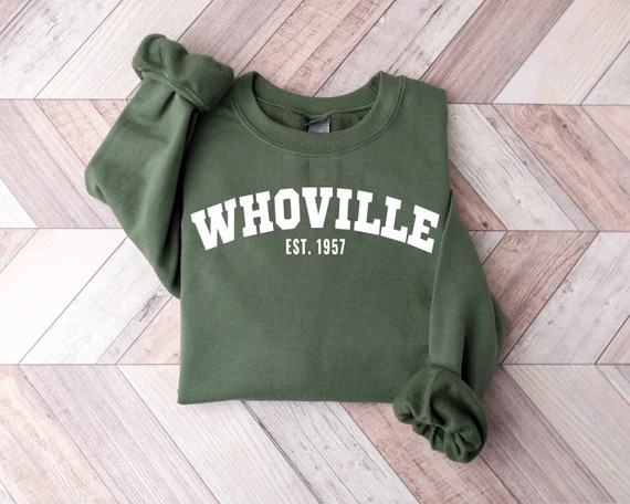 Whoville Sweatshirt, Whoville University Shirt, Christmas University Sweatshirt, Grinch Shirt, Chris | Etsy (US)