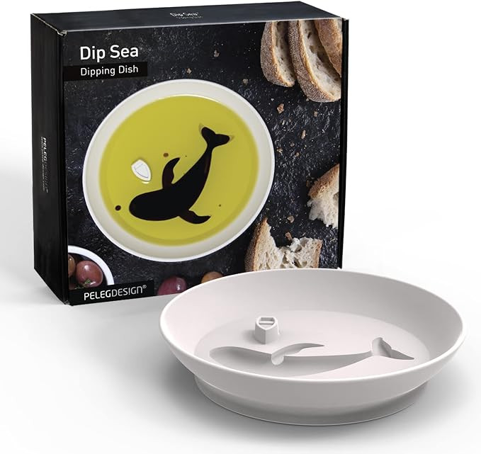 PELEG DESIGN Dip Sea Whale Dipping Dish - Made of Plastic - Balsamic, Olive Oil, Soy Sauce Plate ... | Amazon (US)