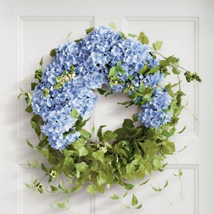 Haley Blue Hydrangea Wreath | Grandin Road