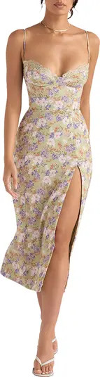 HOUSE OF CB Corset Crepe Midi Sundress | Nordstrom | Nordstrom