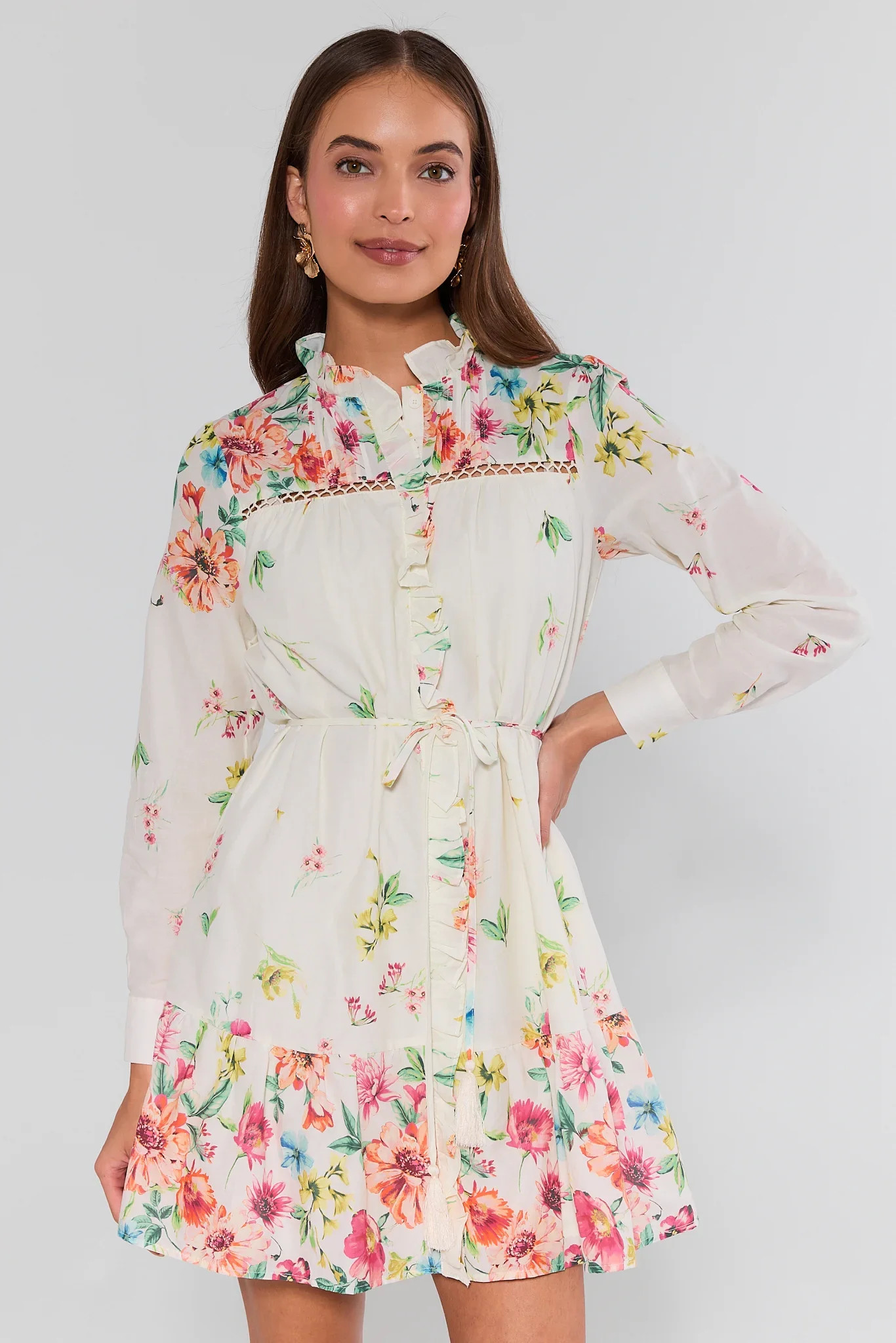 Gretchen Multi Floral Short Dress | Avara