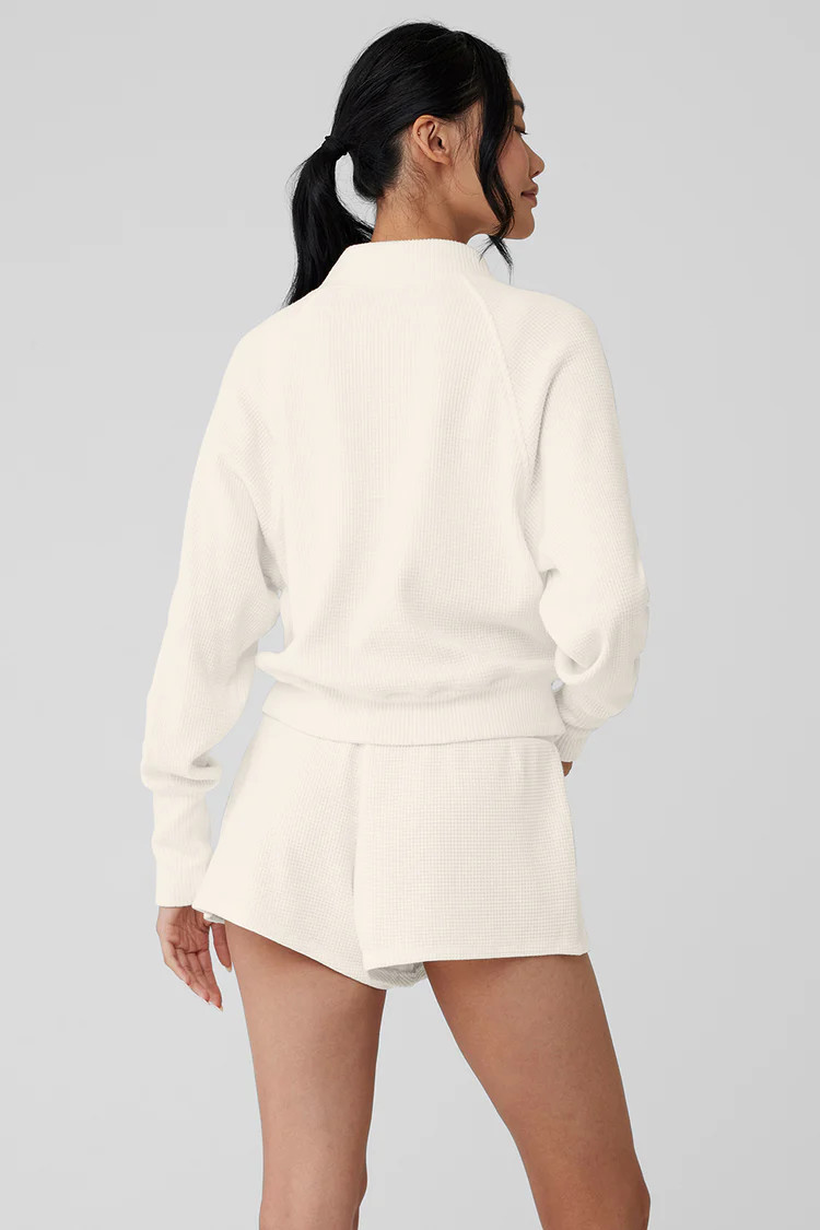 Waffle Weekend Escape Mock Neck Long Sleeve | Alo Yoga (US)