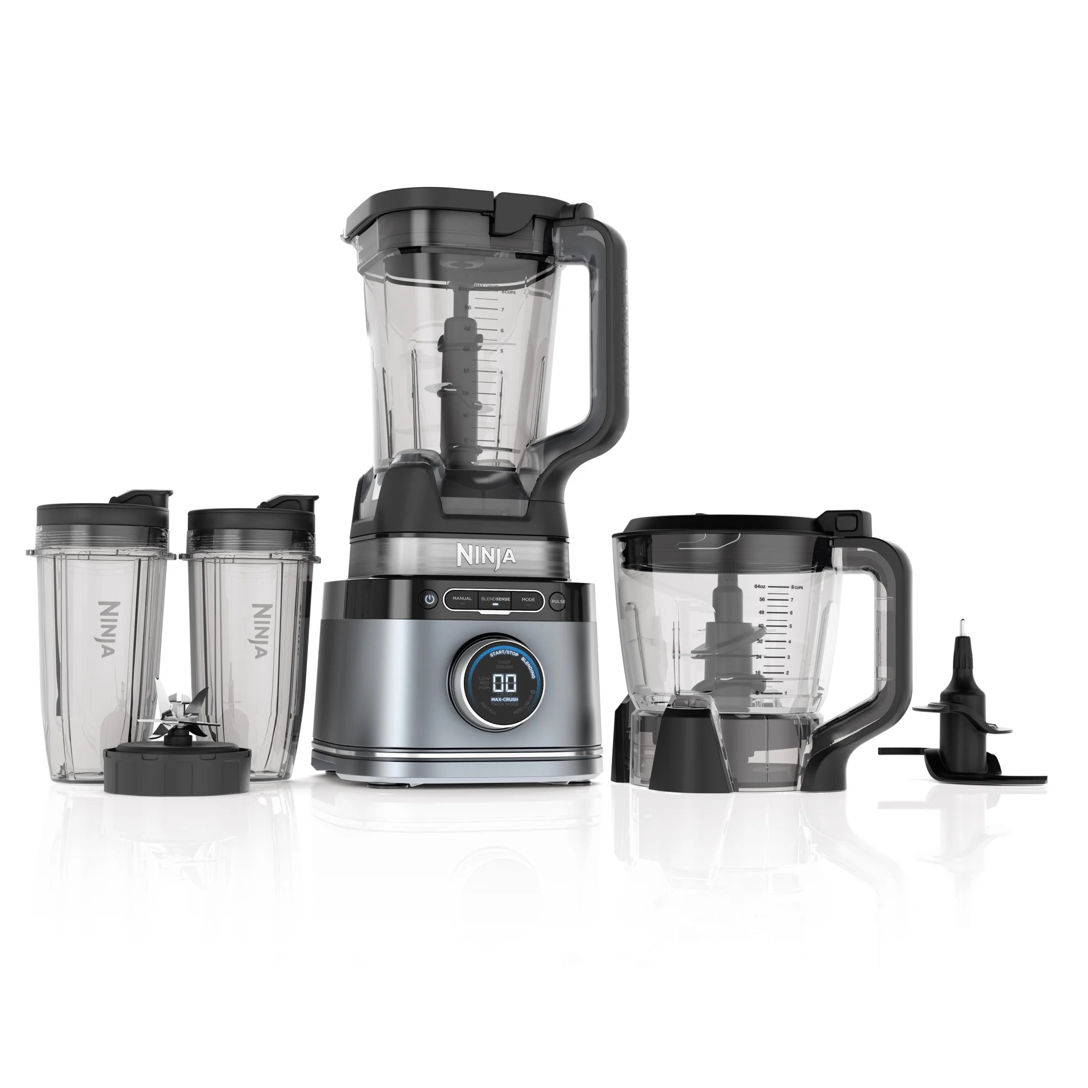 Ninja Detect Kitchen System Power Blender + Processor with Blend Sense Technology, Silver, TB400 ... | Walmart (US)