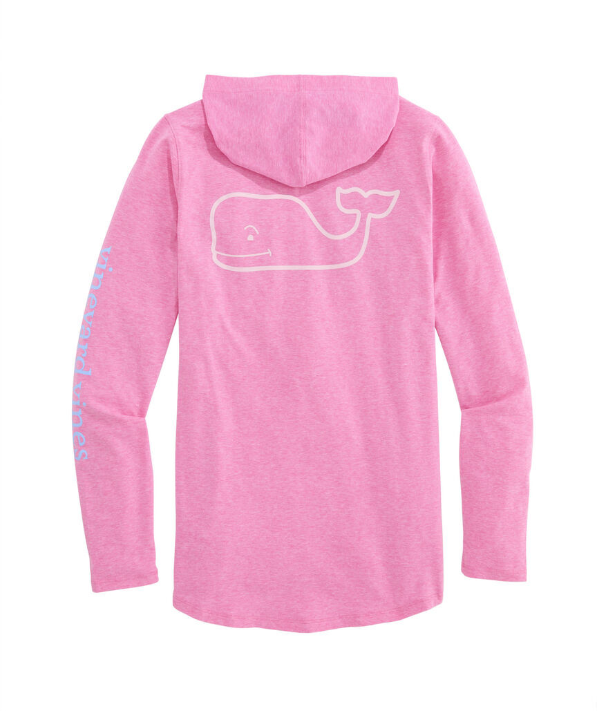 OUTLET Women's Edgartown Tri-Color Vintage Whale Long-Sleeve Hoodie Tee | vineyard vines