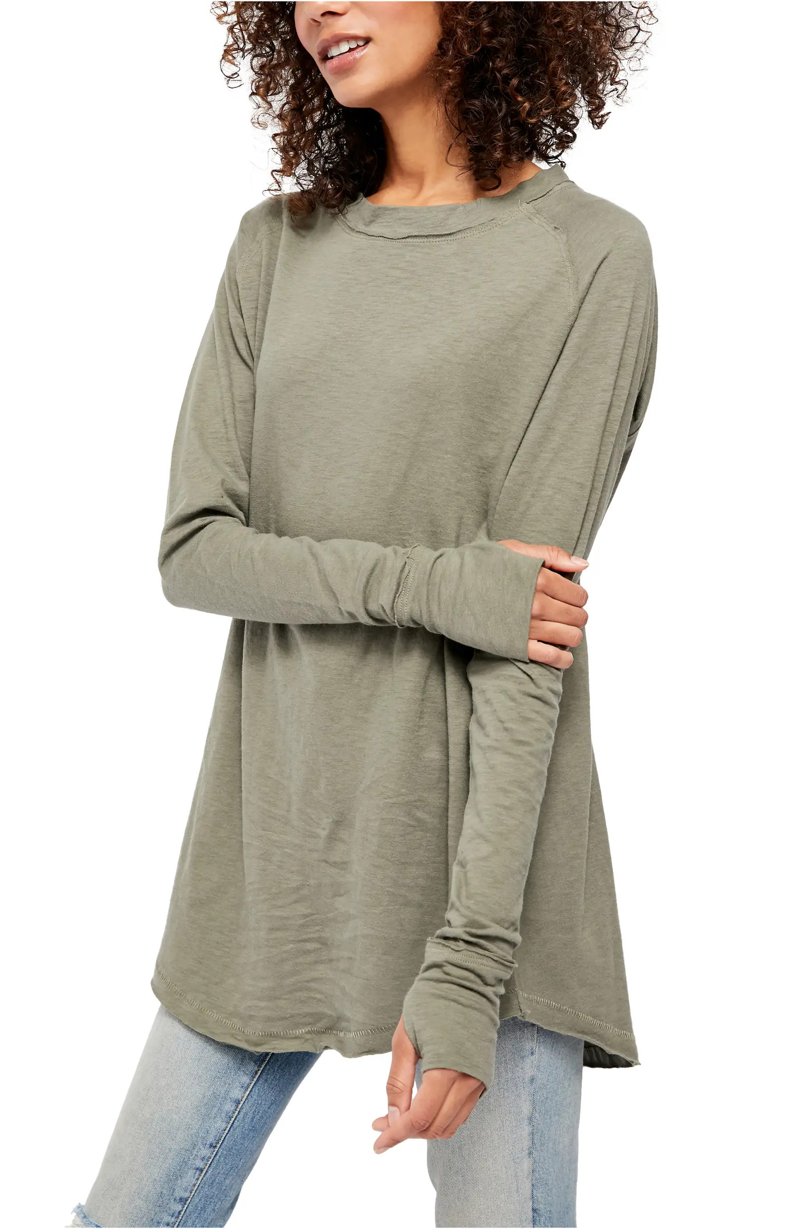 Arden Extra Long Cotton Top | Nordstrom