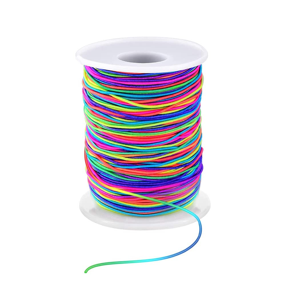 LUSTEMBER 1mm Stretchy Bracelet String, Sturdy Rainbow Elastic String Elastic Cord for Jewelry Ma... | Amazon (US)