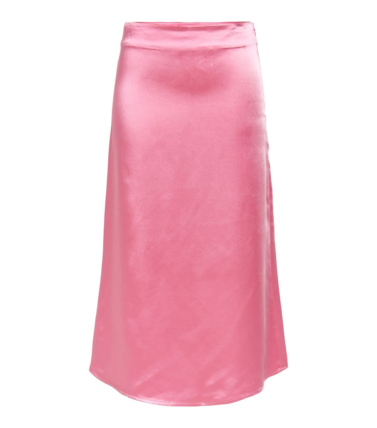 ONLY Mid Pink Satin High Waist Midi Skirt | New Look | New Look (UK)