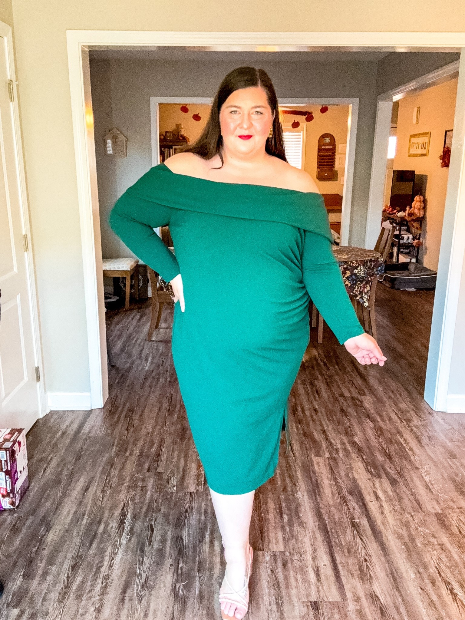 The prettiest holiday-esque dress! So stunning on! Wearing a size 20. 

#LTKPlusSize #LTKSeasonal #LTKHoliday