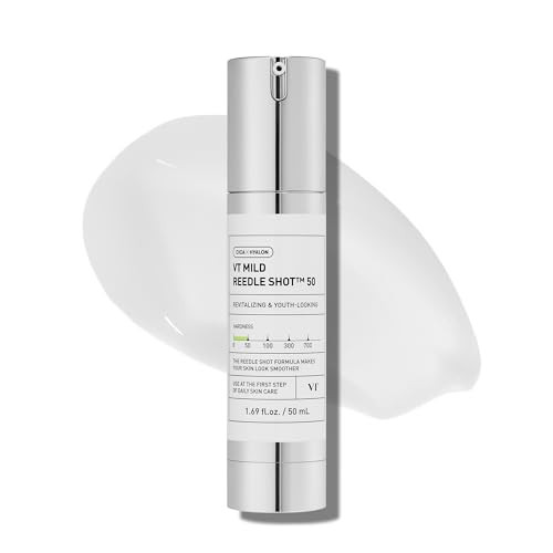 VT COSMETICS CICA Reedle Shot 50, Spicule Microneedling Serum for Pore Care & Exfoliation, Exosome, Centella Asiatica for Glass Skin, Smooth Texture, Korean Liquid Skin Booster (1.69 Fl Oz / 50ml) | Amazon (US)