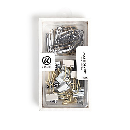 U Brands Office Accessory Kit Assorted Sizes Multicolor Kit Of 80 Pieces - Office Depot | Office Depot and OfficeMax 