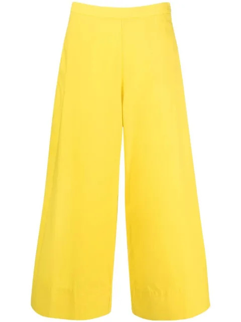 Stefano Mortari wide-leg Cotton Trousers - Farfetch | Farfetch Global