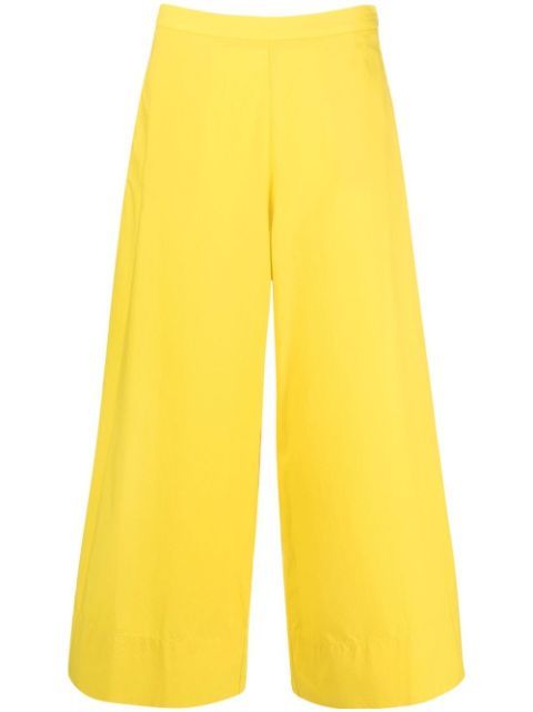 Stefano Mortari wide-leg Cotton Trousers - Farfetch | Farfetch Global