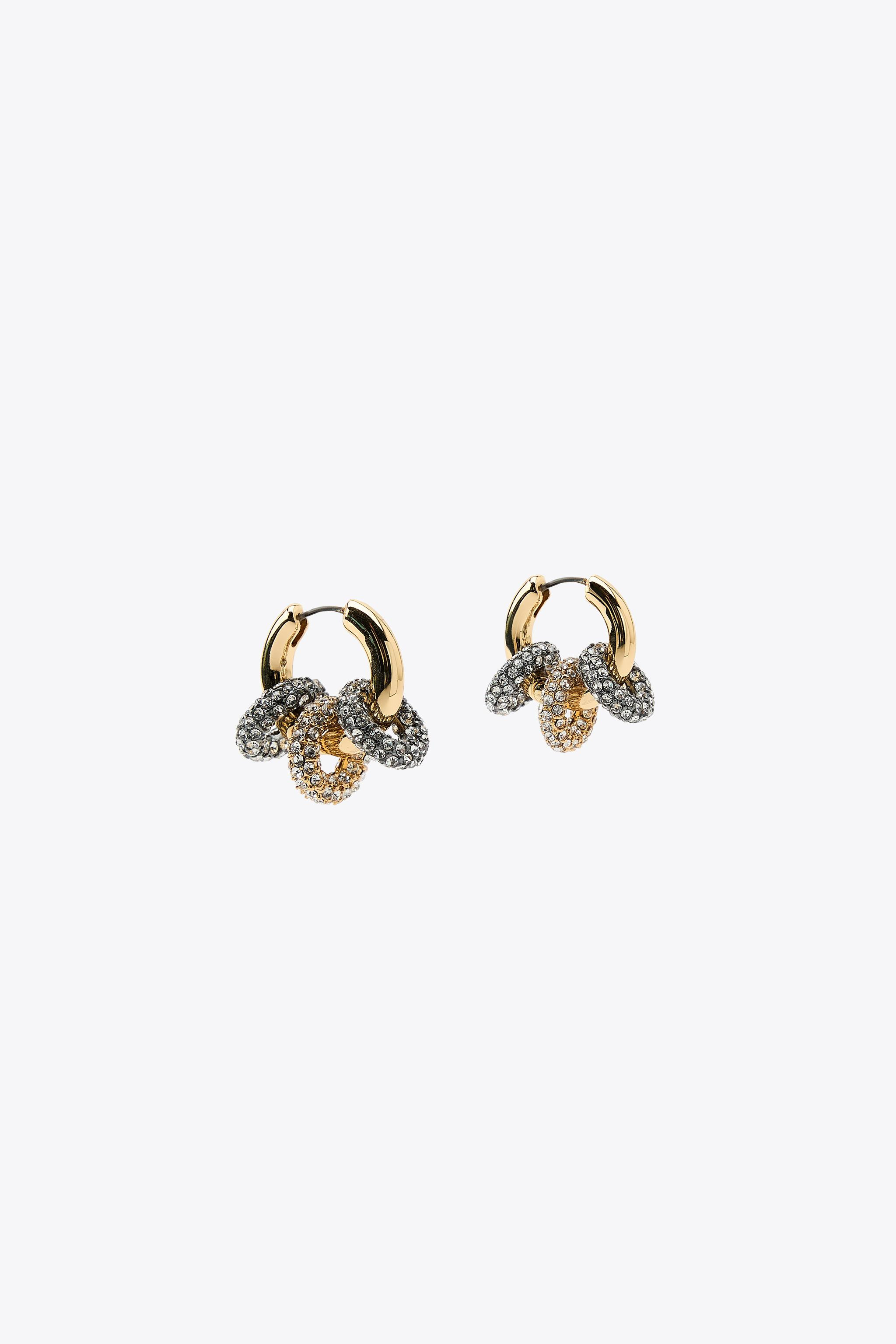 COMBINED SPARKLY HOOP EARRINGS | Zara US