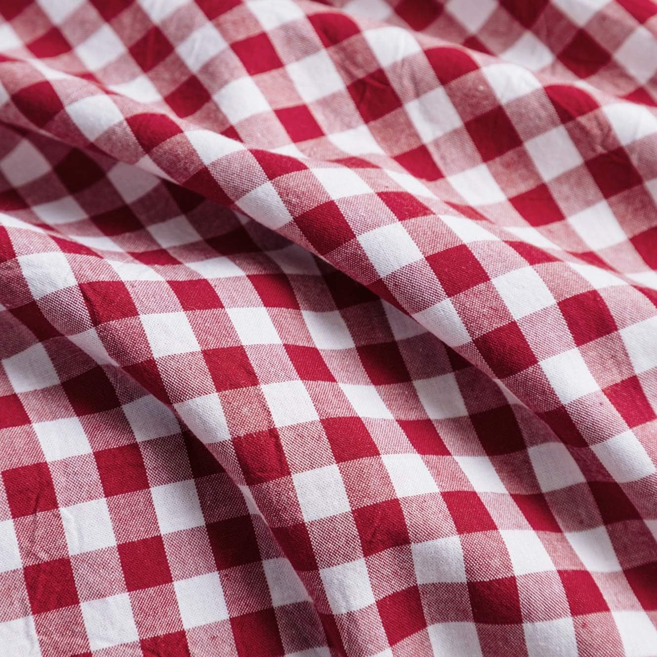 Amazon.com: SUSYBAO Red Gingham Duvet Cover Queen 100% Washed Cotton Farmhouse Plaid Duvet Cover ... | Amazon (US)