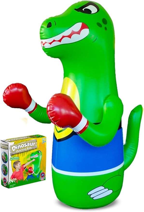 Inflatable Punching Bag for Kids - Bop Bag Inflatable Punching Toy - Inflatable Dinosaur with Ins... | Amazon (US)