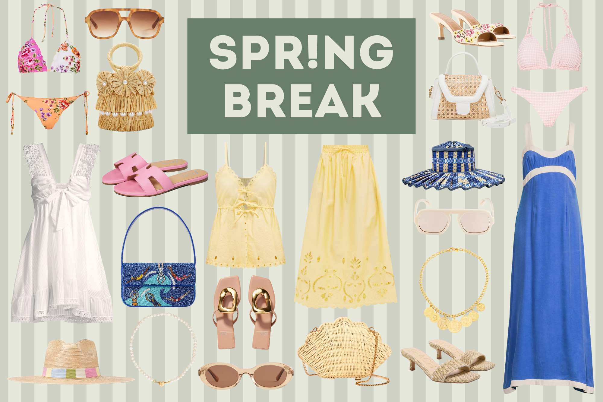 Spring Break Finds! So so cute. Spring break, Easter, sets, skirt, maxi dress, hat, summer, sandals, rattan, purse, jewelry, bikini set, floral, preppy, classy 

 

#LTKSeasonal #LTKStyleTip #LTKSwim