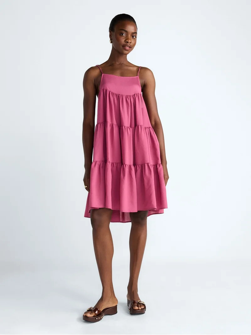 Scoop Women’s Flowy Tier Mini Dress, Sizes XS-XXL | Walmart (US)