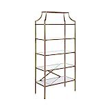 Coaster Home Furnishings 5-Tier Tempered Glass Bookcase Matte Gold Open Shelves | Amazon (US)