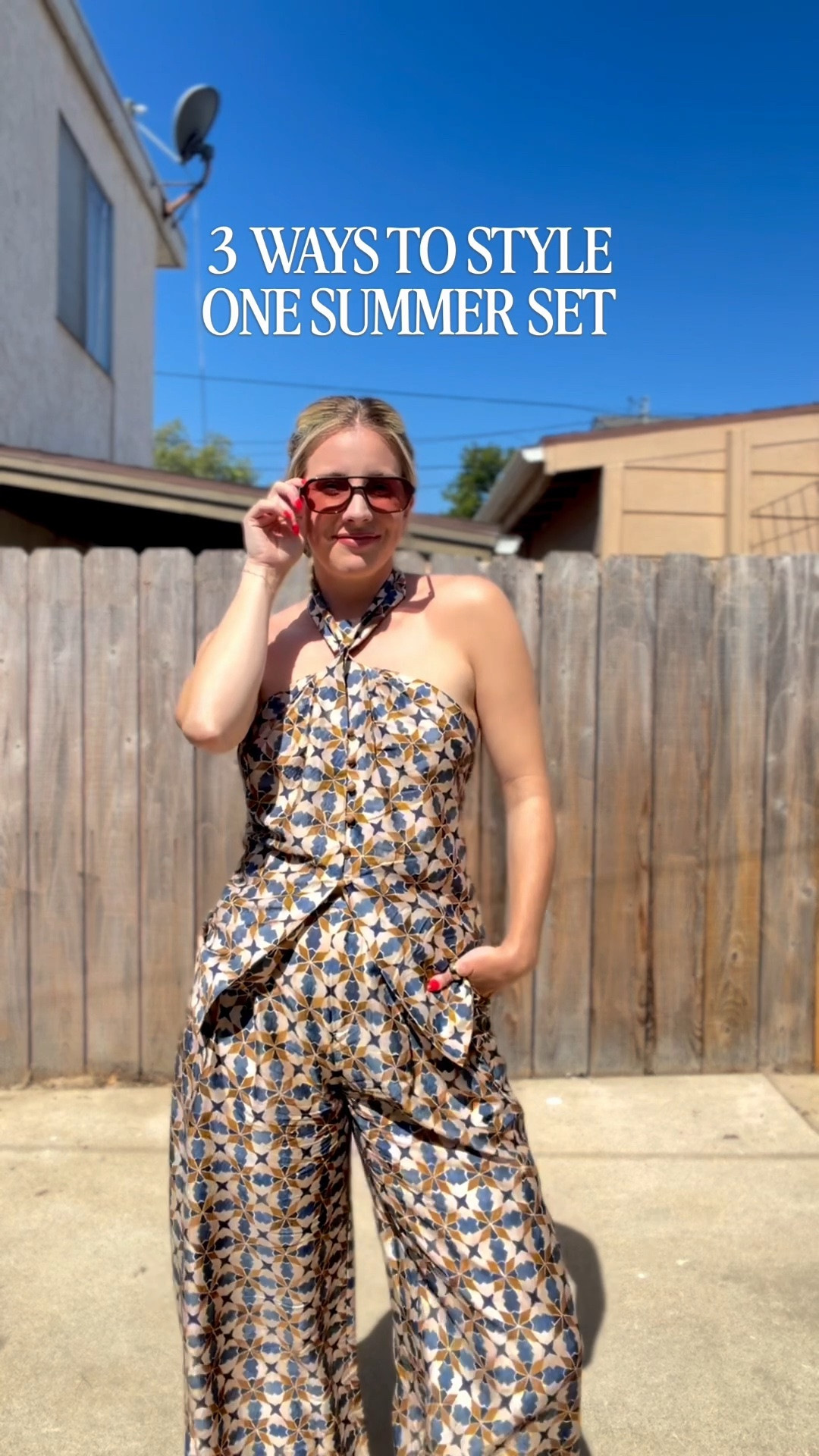 One matching set, three completely different outfits 🤍✨ This is exactly why I love investing in versatile pieces that work beyond just one look. Today I’m styling this Fabrique matching set three ways—from wearing it together as a statement set, to styling the halter top with relaxed summer drawstring pants, and pairing the printed trousers with an elevated white top for an effortless everyday outfit.

If you’re building a capsule wardrobe, this is one of the easiest ways to get more wear out of your closet. Versatile matching sets are perfect for summer vacations, brunch, date nights, casual weekends, and elevated everyday style.

Everything is linked here, including sizing and accessories! 🤍

#LTKootd #LTKSeasonal #LTKdayinmylife