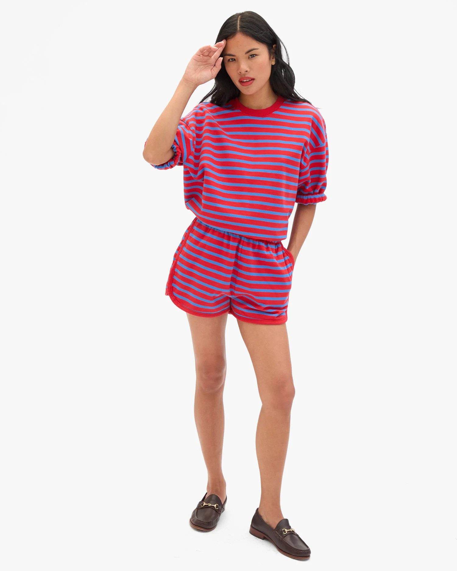 Short Sleeve Oversized Sweatshirt | Clare V.