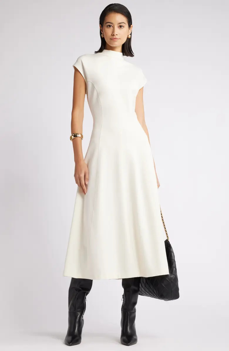 Nordstrom Mock Neck Ponte Midi Dress | Nordstrom | Nordstrom