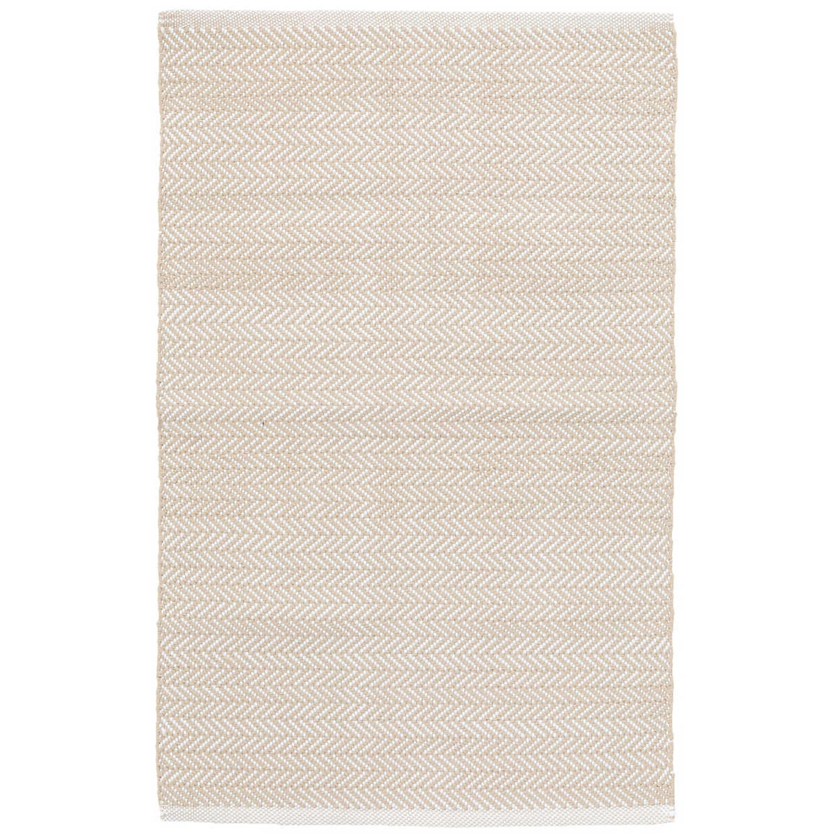 Herringbone Linen/White Handwoven Indoor/Outdoor Rug | Annie Selke