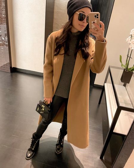 Kat Jamieson of With Love From Kat shares a winter outfit. Cashmere beanie, camel coat, lace up booties, faux leather leggings, neutral style. Use code LUXE20 for 20% off Lily & Bean! 

#LTKHoliday #LTKstyletip #LTKSeasonal