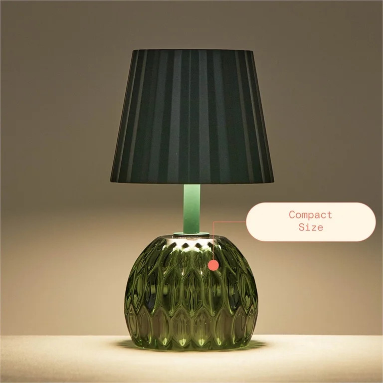 Beautiful Portable Rechargeable Thyme Green Table Lamp by Drew Barrymore, 7.9" H | Walmart (US)