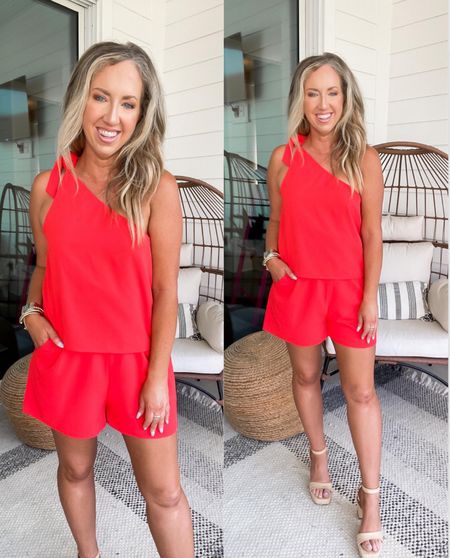 Amazon fashion Amazon finds Amazon vacation outfit Amazon spring outfit tie shoulder romper 

#LTKfindsunder50